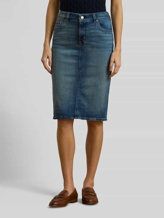 Zdjęcie produktu Spódnica midi o kroju regular fit z denimu Lauren Ralph Lauren Jeansowy niebieski