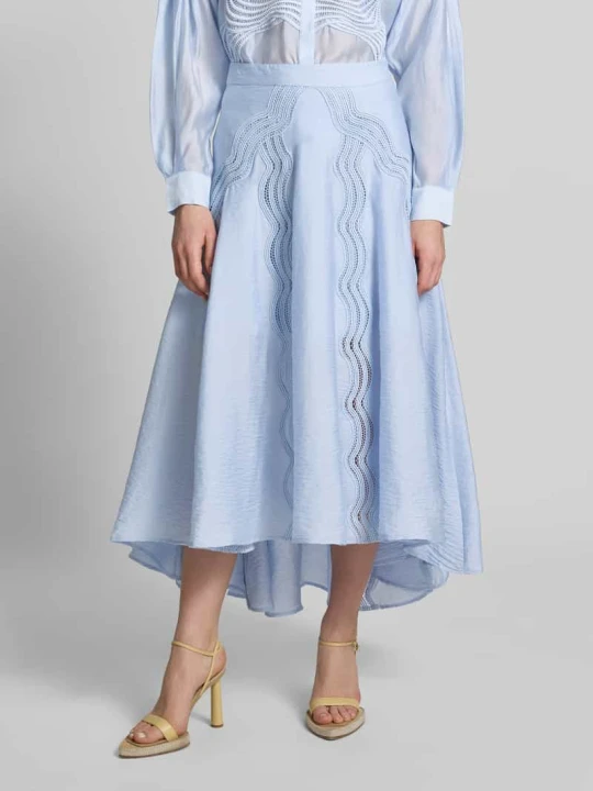 Zdjęcie produktu Spódnica midi o kroju regular fit z perforowaniem model 'Cole' CPH MUSE Jasnoniebieski