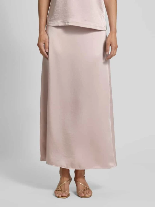 Zdjęcie produktu Spódnica midi rozkloszowana z imitacji satyny Weekend Max Mara Jasnoróżowy