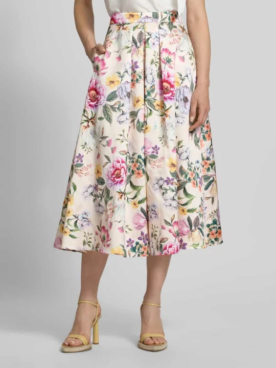 Zdjęcie produktu Spódnica midi w całościowa stylistyka z plisami Swing Różowy
