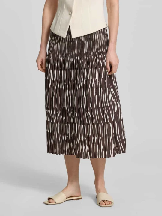 Zdjęcie produktu Spódnica midi w plisowanym stylu model 'Ribane' Opus Ciemnobrązowy