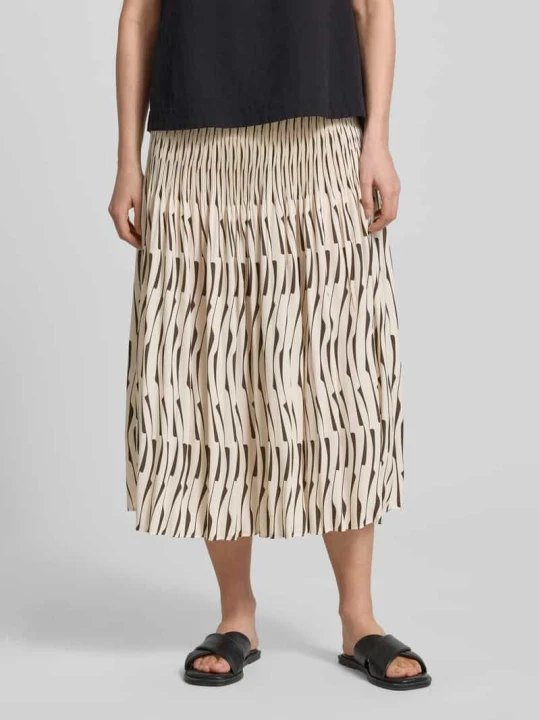 Zdjęcie produktu Spódnica midi w plisowanym stylu model 'Ribane' Opus Beżowy
