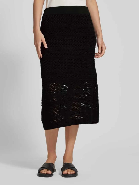 Zdjęcie produktu Spódnica midi z ażurowym wzorem model ‘Crochet’ s.Oliver Czarny