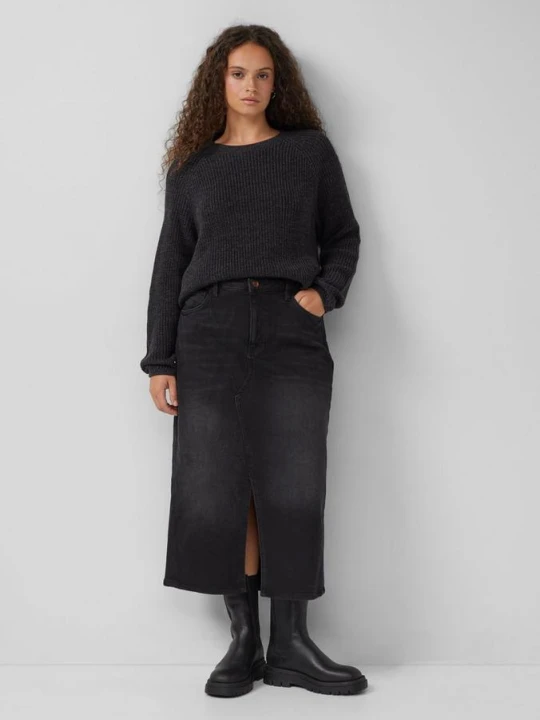 Zdjęcie produktu Spódnica midi z czarnego denimu QS