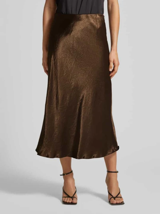 Zdjęcie produktu Spódnica midi z efektem błyszczącym model ‘ALESSIO’ MM By Max Mara Jasnobrązowy