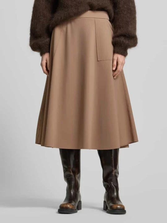 Zdjęcie produktu Spódnica midi z elastycznym pasem model „FENJA” RAFFAELLO ROSSI Camel