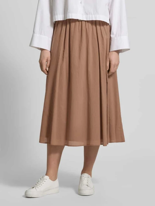Zdjęcie produktu Spódnica midi z elastycznym paskiem z logo JOOP! Orzechowy