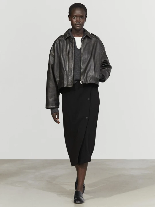 Zdjęcie produktu Spódnica Midi Z Guzikami - Czarny - Massimo Dutti - Female