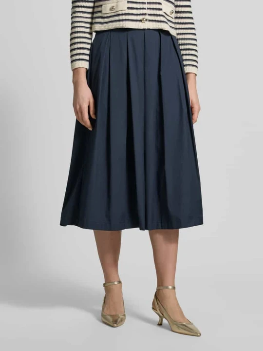 Zdjęcie produktu Spódnica midi z kieszeniami w szwach model 'KYLIE' 0039 italy Granatowy