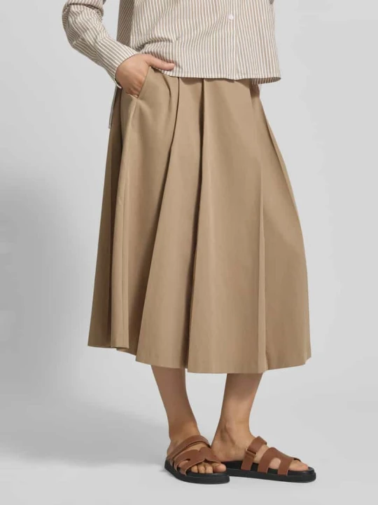 Zdjęcie produktu Spódnica midi z krytym zamkiem na szwie model 'Vivian' RAFFAELLO ROSSI Camel