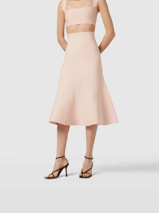 Zdjęcie produktu Spódnica midi z mieszanki wiskozy Victoria Beckham Morelowy