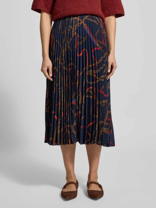 Zdjęcie produktu Spódnica midi z plisami Lauren Ralph Lauren Granatowy