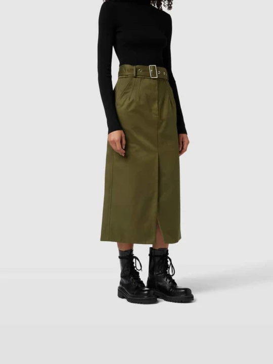 Zdjęcie produktu Spódnica midi z rozcięciem Paco Rabanne Khaki