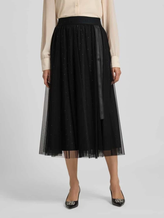 Zdjęcie produktu Spódnica midi z tiulu z elastycznym pasem Model 'Frida' JOOP! Czarny