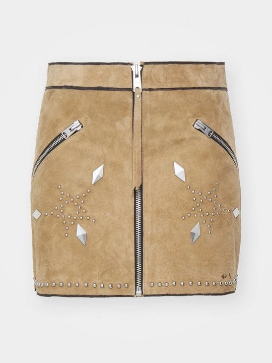 Zdjęcie produktu Spódnica mini AllSaints wielbłądzi