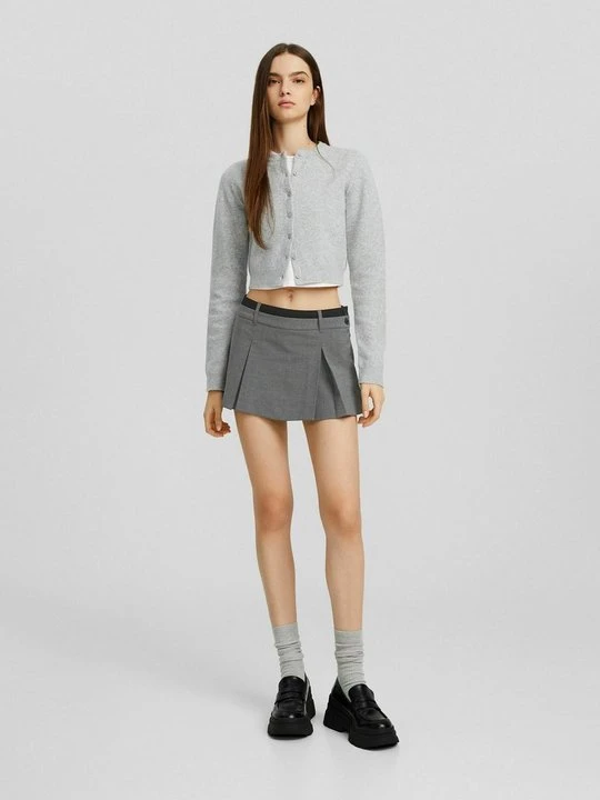 Zdjęcie produktu Spódnica mini Bershka szary melanż