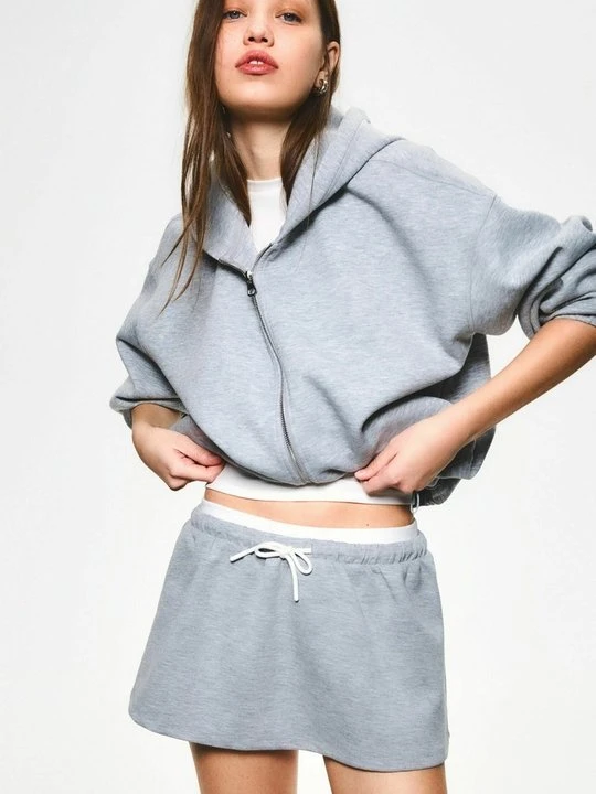 Zdjęcie produktu Spódnica mini Bershka ciemnoszary
