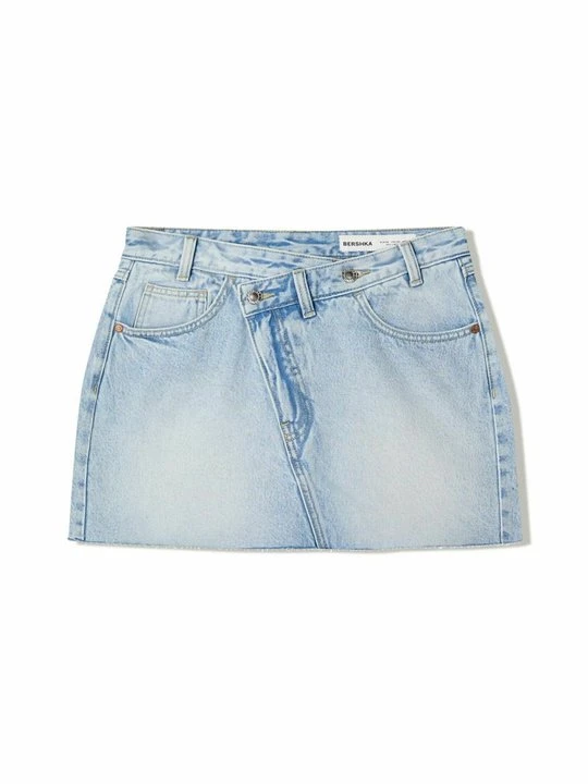 Zdjęcie produktu Spódnica mini Bershka jasnoniebieski denim