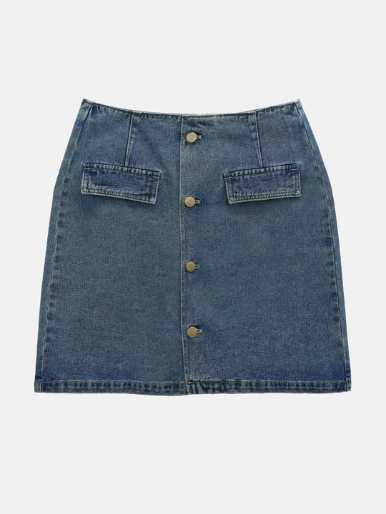 Zdjęcie produktu Spódnica mini Even&Odd niebieski denim