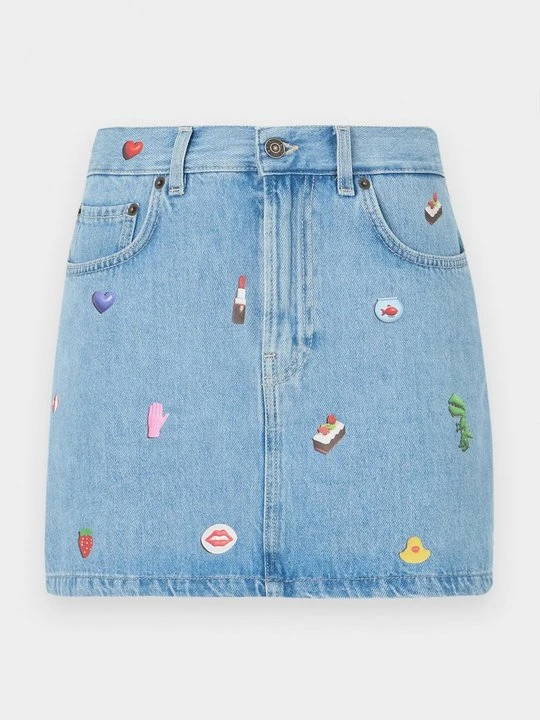 Zdjęcie produktu Spódnica mini Fiorucci niebieski denim