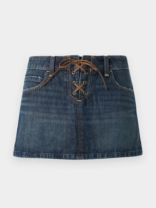 Zdjęcie produktu Spódnica mini Hollister Co. niebieski denim