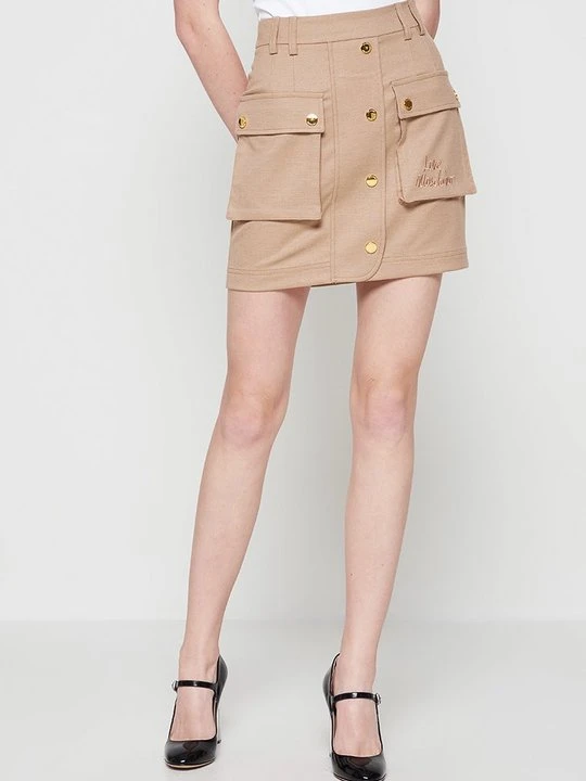 Zdjęcie produktu Spódnica mini LOVE MOSCHINO wielbłądzi