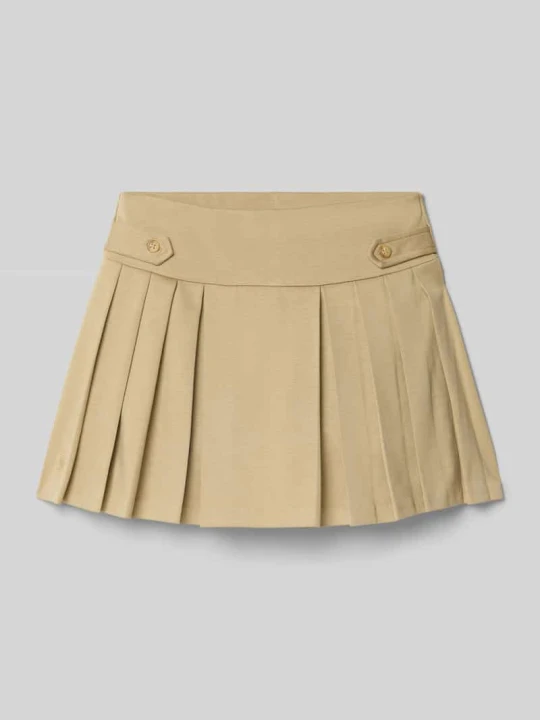 Zdjęcie produktu Mini spódnica z domieszką wiskozy o kroju regular fit Polo Ralph Lauren Khaki