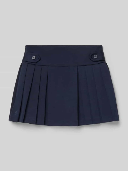 Zdjęcie produktu Mini spódnica z domieszką wiskozy o kroju regular fit Polo Ralph Lauren Granatowy