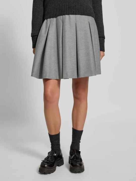 Zdjęcie produktu Spódnica mini o kroju regular fit z flaneli model ‘RADINA’ Hugo Jasnoszary melanż