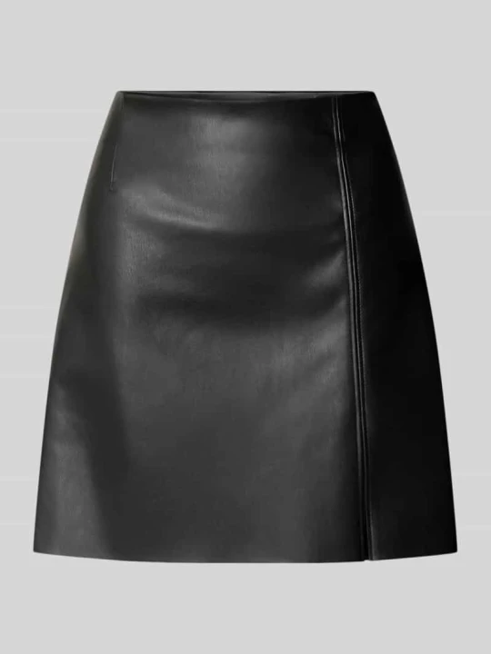 Zdjęcie produktu spódnica mini o kroju regular fit z materiał skóropodobny model 'NELLY' Vero Moda Czarny