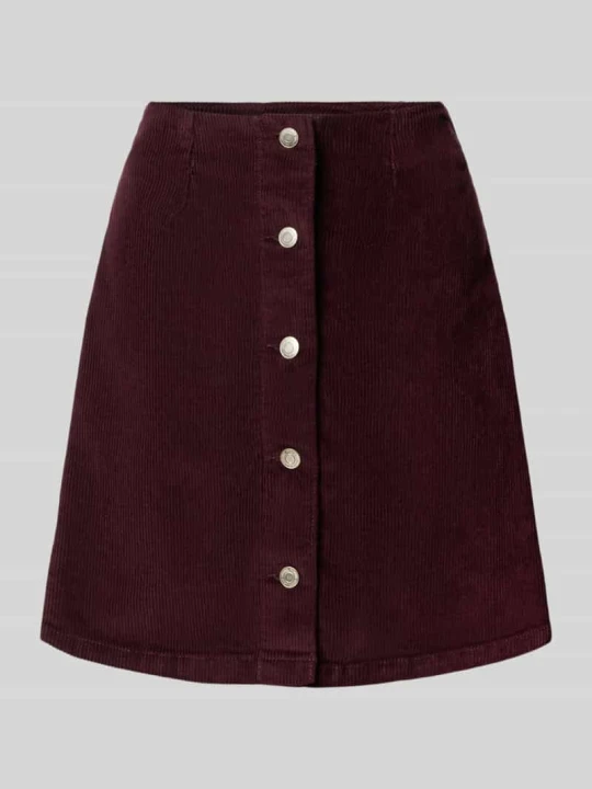Zdjęcie produktu spódnica mini o kroju regular fit z mieszanki bawełny model 'ETTA' Vero Moda Ciemnoczerwony