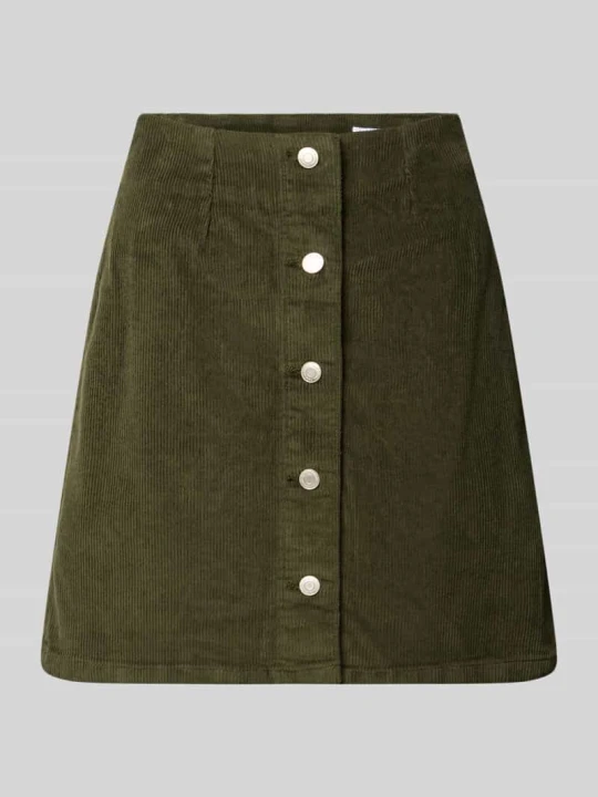 Zdjęcie produktu spódnica mini o kroju regular fit z mieszanki bawełny model 'ETTA' Vero Moda Ciemnozielony