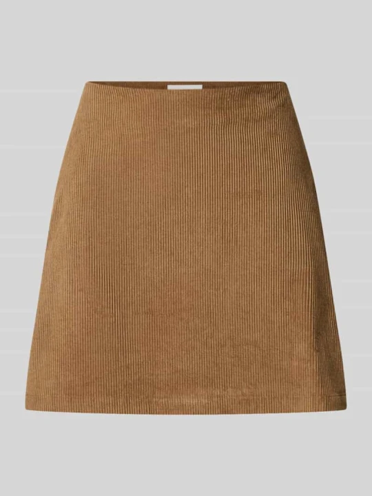 Zdjęcie produktu Spódnica mini o kroju regular fit z mieszanki bawełny w imitacji sztruksu ARMEDANGELS Średniobrązowy