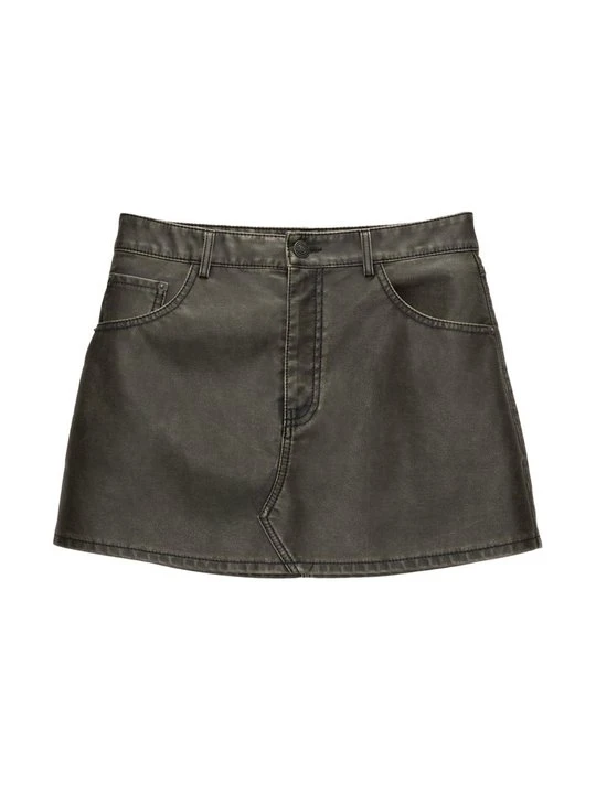 Zdjęcie produktu Spódnica mini PULL&BEAR brązowy