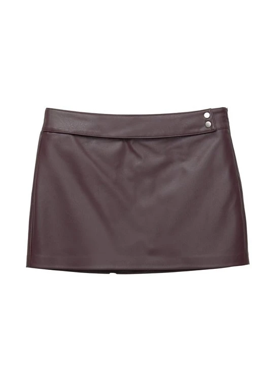 Zdjęcie produktu Spódnica mini PULL&BEAR ciemnoczerwony