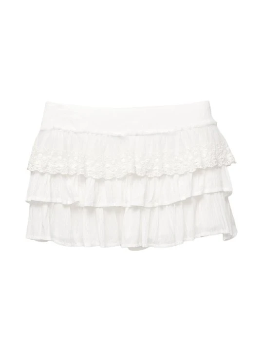 Zdjęcie produktu Spódnica mini PULL&BEAR biały