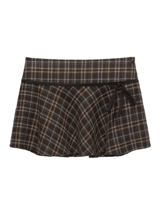 Zdjęcie produktu Spódnica mini PULL&BEAR brązowy