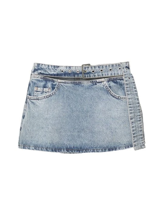 Zdjęcie produktu Spódnica mini PULL&BEAR niebieski denim