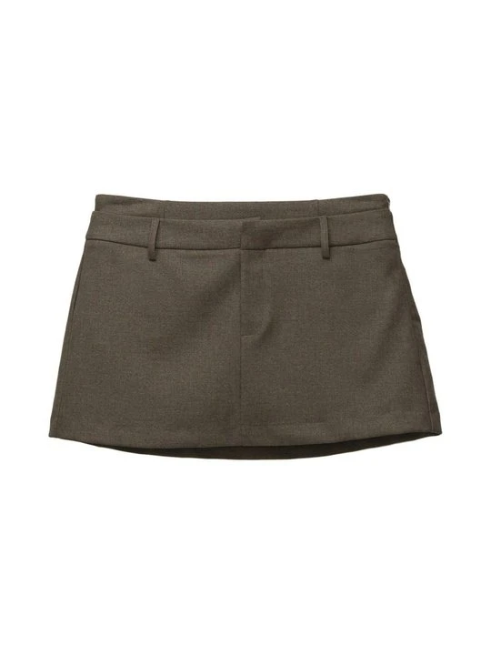 Zdjęcie produktu Spódnica mini PULL&BEAR ciemnobrązowy