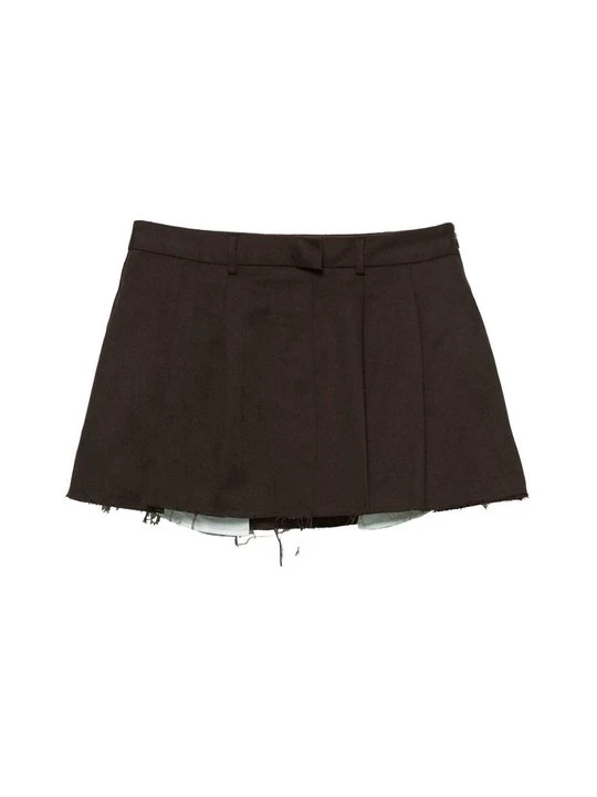 Zdjęcie produktu Spódnica mini PULL&BEAR ciemnobrązowy