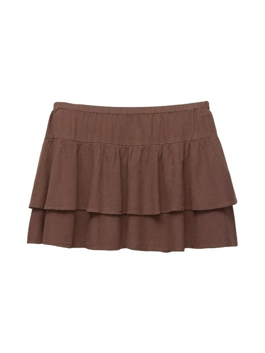 Zdjęcie produktu Spódnica mini PULL&BEAR brązowy