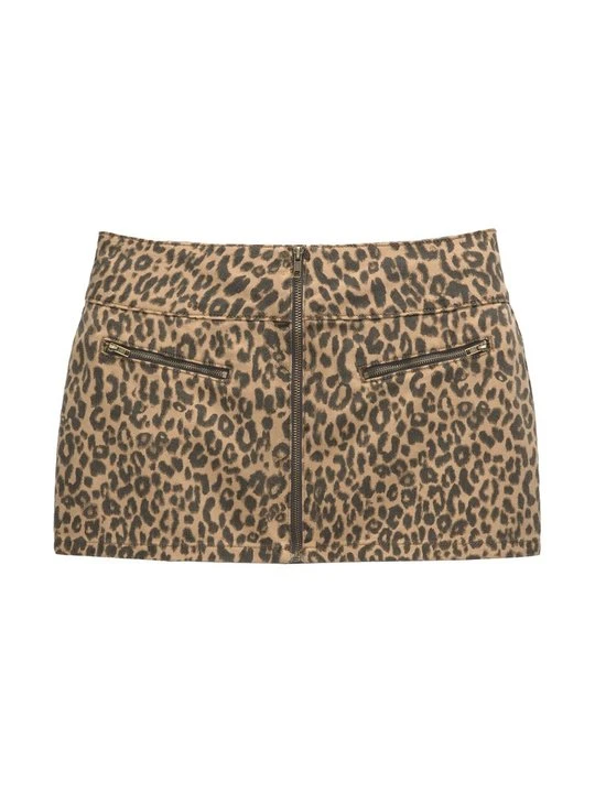 Zdjęcie produktu Spódnica mini PULL&BEAR brązowy