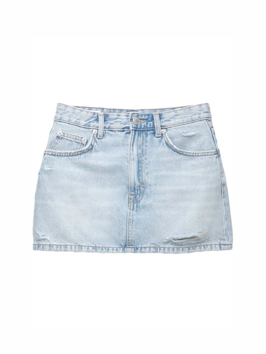 Zdjęcie produktu Spódnica mini PULL&BEAR jasnoniebieski denim