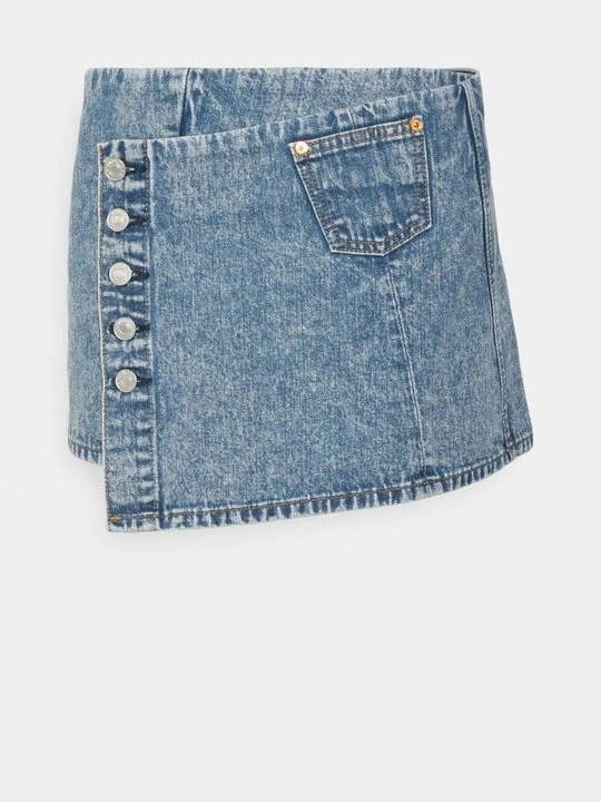 Zdjęcie produktu Spódnica mini RE/DONE niebieski denim