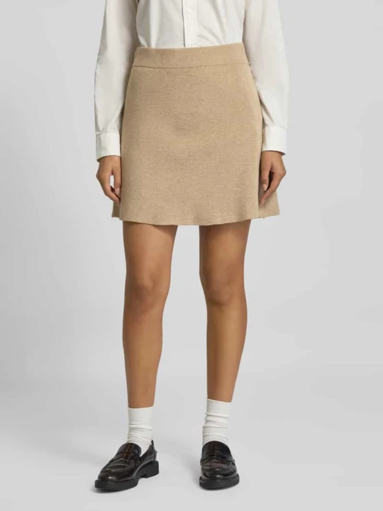 Zdjęcie produktu Spódnica mini rozkloszowana z mieszanki wiskozy model ‘SABA’ Vero Moda Piaskowy