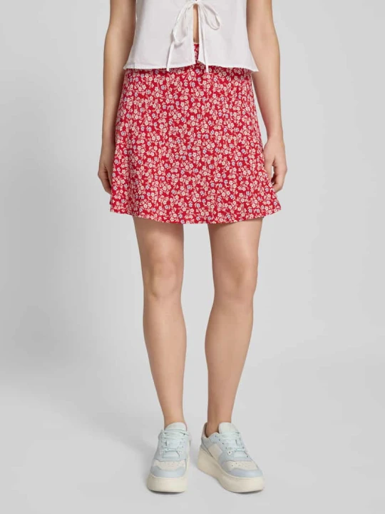 Zdjęcie produktu Spódnica mini rozkloszowana ze wzorem na całej powierzchni Tommy Jeans Czerwony