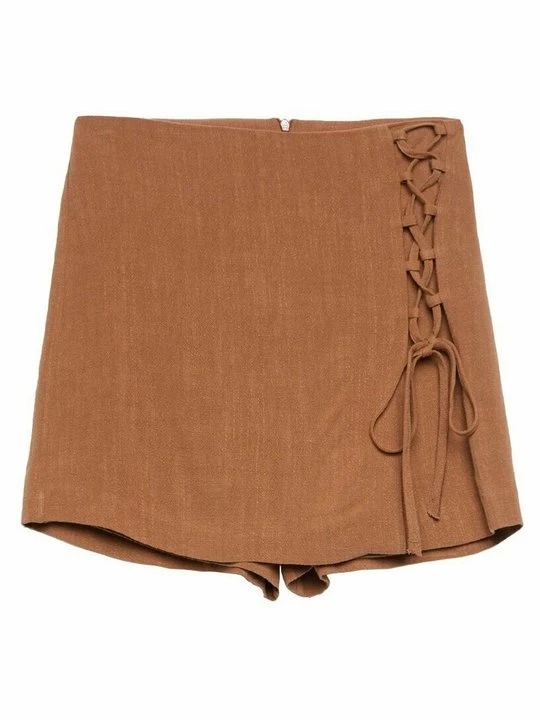 Zdjęcie produktu Spódnica mini Stradivarius brązowy