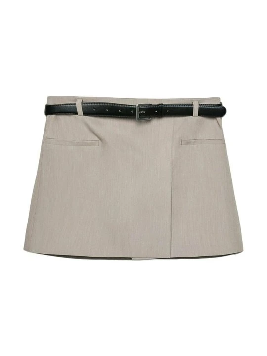 Zdjęcie produktu Spódnica mini Stradivarius jasnobrązowy melanż