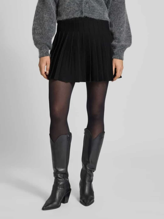 Zdjęcie produktu Spódnica mini z dodatkiem lnu model ‘FALDA’ Suncoo Czarny