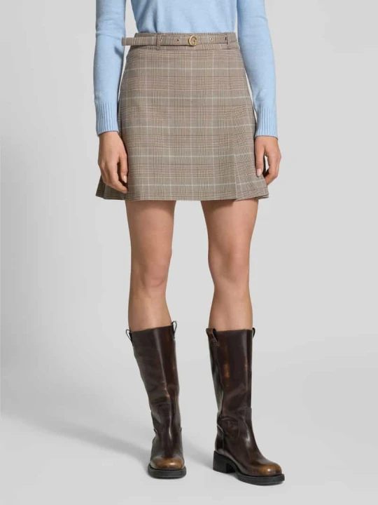 Zdjęcie produktu Spódnica mini z dodatkiem wiskozy Model 'Geraldine' Guess Piaskowy